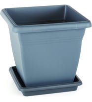 VK02 Villa Kare Saksı No:2 Tabaklı 25,5 cm, 9 Litre Antrasit