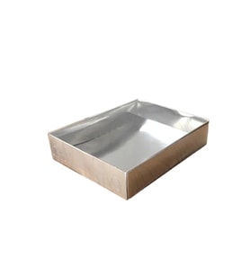 Asetat Kapaklı Karton Kutu 12X15X3 (25 Adet)  Metalik Gümüş