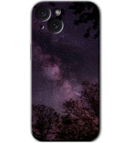 İphone 15 Plus Kılıf HD Desen Baskılı Kılıf - Gece Galaksi