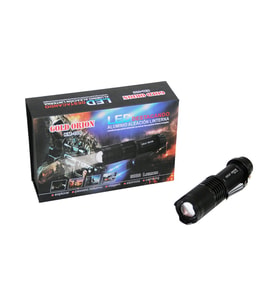 Lunaev Gold Orıon Km-106 Zoomlu El Feneri Fişli Pil Şarj Cihazlı Siyah Metal Kasa 12.5 cm 3000 Lumen