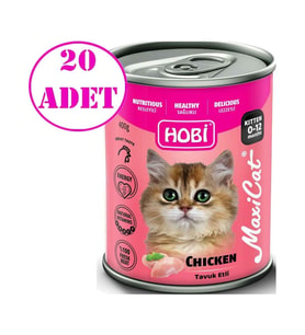 Maxicat Tavuklu Yavru Kedi Konservesi 400 gr 20 Ad