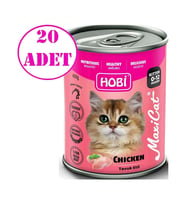 Maxicat Tavuklu Yavru Kedi Konservesi 400 gr 20 Ad (Pembe)
