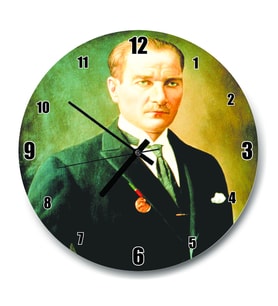 Cakatablo Mustafa Kemal Atatürk Portre Duvar Saati