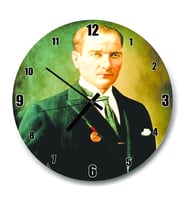 Cakatablo Mustafa Kemal Atatürk Portre Duvar Saati