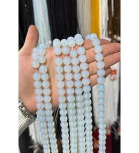 Cam Opal Taşı Küre Kesim Parlak 12mm Dizi