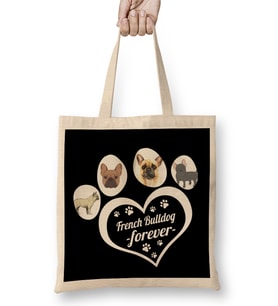 French Bulldog forever Bez Çanta Uzun Saplı