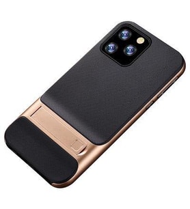 iPhone 11 Pro Standlı Korumalı Lüx Silikon (Gold)