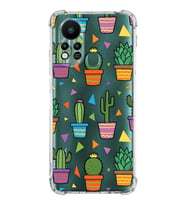 PrintiFy İnfinix Hot 11s Uyumlu Water Color 4 Baskılı Şeffaf Köşe Korumalı Antişok Kılıf