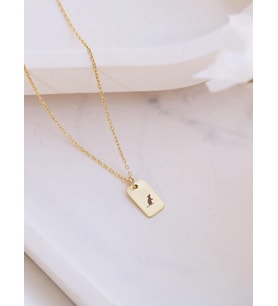 Kişiye Özel 925 Ayar Gümüş Minimalist Fare Figürlü Kolye (Gold)