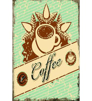 Coffee Dekoratif Retro Mdf Tablo
