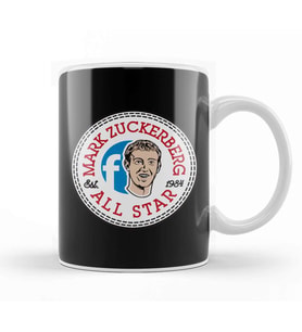 Facebook Mark Zuckerberg All Star Converse Logo Kupa Bardak Porselen