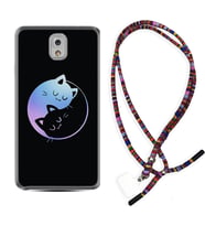 Samsung Note 3 4 5 8 9 20 Ultra 10 Lite Kılıf Boyun Asklı Rasta Silikon Love Cats 1604