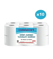 Omnisoft 10 Koli Mini Jumbo Tuvalet Kağıdı 120 Rulo