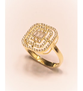 Altın Baget Taşlı Yüzük