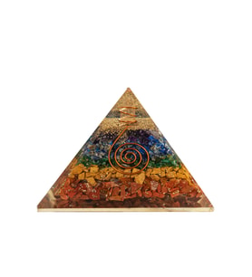 Çakra Doğal Taş Organit Piramit - 9cm (Karışık)