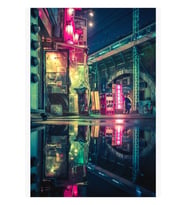 Reflection Of Neo Tokyo Tablo Ahşap Poster Dekoratif
