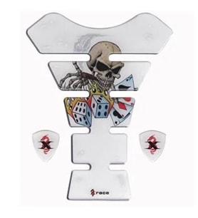 Xrace TX 02 Gambit Skull Gaz Yakıt Tankı Depo Koruyucu Kuru Kafalı Tankped