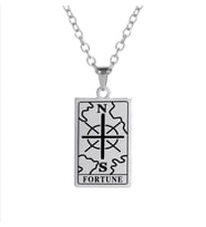 925 Ayar Gümüş  Fortune Tarot Kolye
