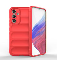 Samsung Galaxy A54 Uyumlu Kılıf Esnek TPU Oyuklu Arka Yüzey Tasarımlı Zore Etnik Silikon Kapak (Kırmızı)