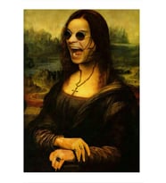 Ozzy Osbourne Mona Lisa Model Ahşap Tablo, 25cm x 35cm
