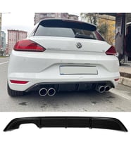 Vw Scirocco Mk1.5 Difüzör Parlak Siyah Sol Çiftli 2014 2015 2016 2017 Arka-difizör-bodykit-ek-karlık