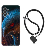 Samsung Galaxy M14 Kılıf Silikon Boyun Askılı İpli Desenli Silikon Şahin 1756