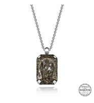 Crystal Taşlı  Top Zincir 925 Ayar Gümüş Kolye