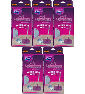 Parex Wondero Yedek Paspas Mop Refill (5 Li Set) (Gri)