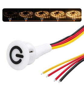 PM-30798 12V DC 16mm Gömme Dokunmatik LED Dimmer Kontrolcüsü Switch Buton Beyaz