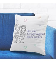 Romantik Tasarımlı Yastık Kılıfı No10