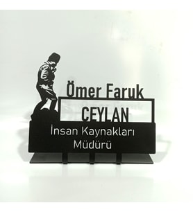 İnsan Kaynakları Masaüstü İsimlik - Metal Masa İsimliği - Kişiye Özel İsimlik