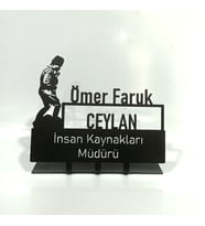 İnsan Kaynakları Masaüstü İsimlik - Metal Masa İsimliği - Kişiye Özel İsimlik