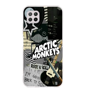 Huawei P40 Lite Uyumlu Arctic Monkeys Kolaj Desenli Şeffaf Telefon Kılıfı
