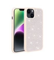 Apple iPhone 14 Plus Kılıf Parlak Taşlı Tasarım Zore Ston Kılıf (Beyaz)