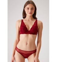 Pierre Cardin Dolgulu Bralet Sütyen Takım Bordo