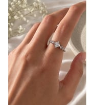 Kare Taşlı Silver Yüzük