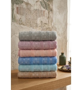 12 ADET Karışık Kadife El Havlusu - 45 x 85 Cm Spa Ve Otel Havlusu