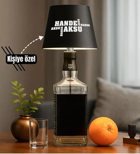 BK Gift Kişiye Özel İsimli Kablosuz 3 Renkli Led Siyah Şişe Lambası-2, Ev Hediyesi, Arkadaşa Hediye, Sevgiliye Hediye