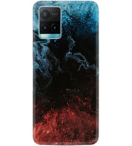 Vivo Y11S Y21S Y20 Y20S Y70 Kılıf Desemli Silikon Red Blue Black Abstact 1386