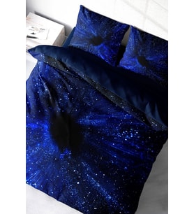 Çift Kişilik Nevresim Takımı Sık Dokuma Pamuk Saten 3d Özel Tasarım Blue Night