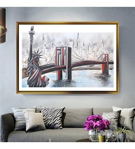Altın Çerçeveli dekoratif tablo a1236 (Gold)