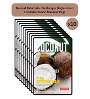 DERMAL Rahatlatıcı ve Bariyer Güçlendirici Hindistan Cevizi Maskesi 25 gr 10 Adet
