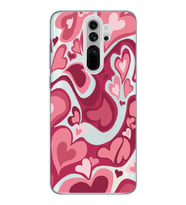 Redmi Note 8 Pro Uyumlu Kalp Desenli Şeffaf Telefon Kılıfı