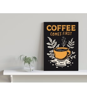 BK Home Coffee Tasarımlı Kanvas Tablo-4