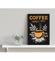 BK Home Coffee Tasarımlı Kanvas Tablo-4