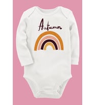 Organik Baskılı Pamuklu Unisex Bebek Body UZUNE159