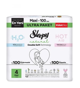Sleepy Natural Double Soft Külot Bez Ultra Paket 4 Beden 100 Adet