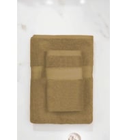 2 Parça Battal Lüks Premium Banyo Spa Havlu Takımı 90x170 Cm Kahve