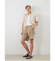 LCW SWIMWEAR Bej Diz Hizası Boy Basic Erkek Deniz Şortu