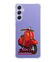 Samsung Galaxy A54 Uyumlu Köşe Korumalı Antişok Kapak Vespa Tasarımlı Şeffaf Silikon Kılıf